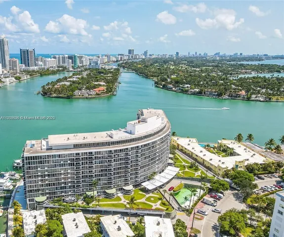 a view of street with tall buildings