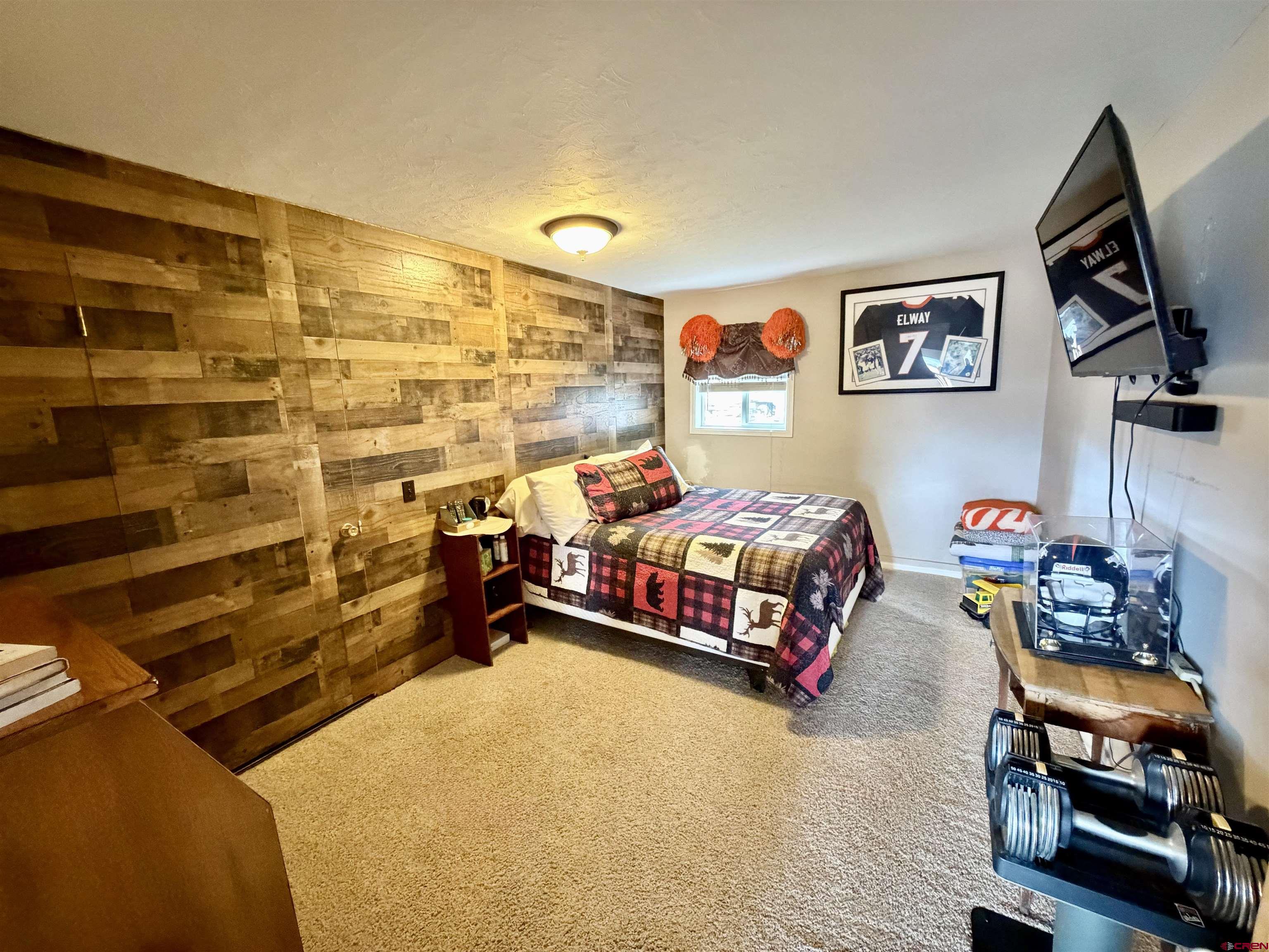 3998 5500th Road Olathe, CO 81425 - Photo 27 of 45 a bedroom with furniture and a flat screen tv