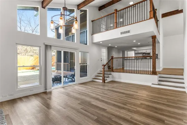 a view of a building stairs