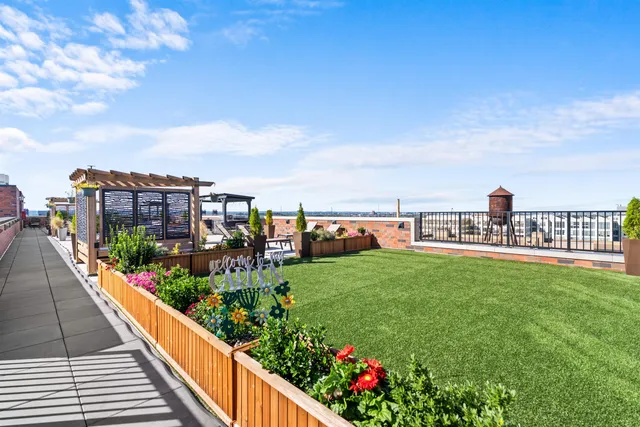 a view of a garden and outdoor space