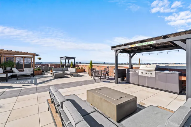 a terrace view with seating space