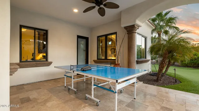 a outdoor space with furniture and garden view