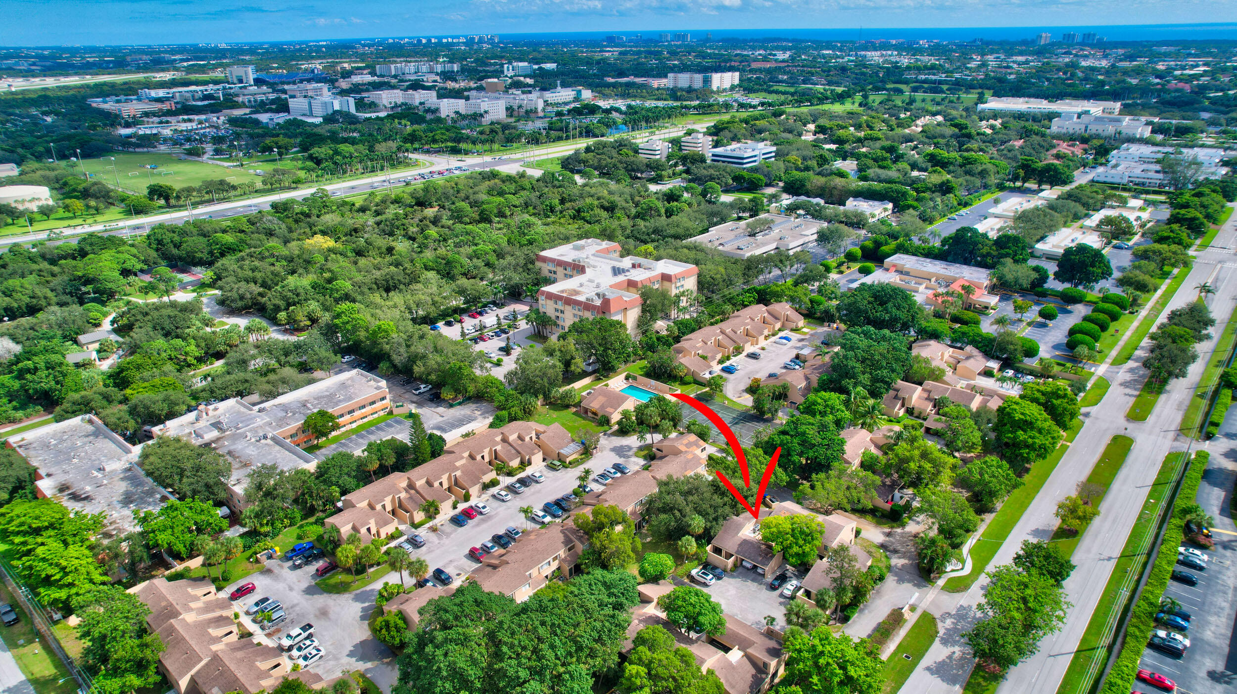 1141 Northwest 13th Street, Unit 1 Boca Raton, FL 33486 - Photo 28 of 28 Aerial View