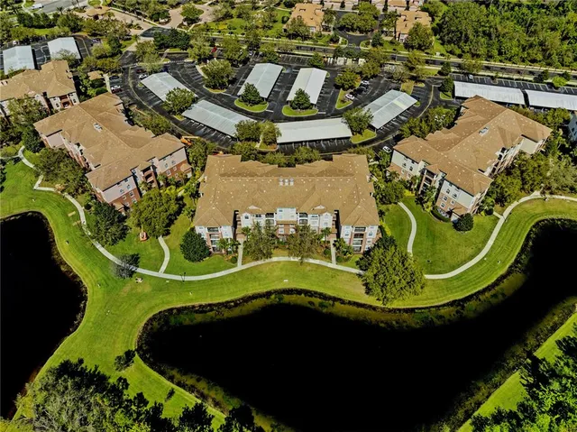 a park view with a lake view