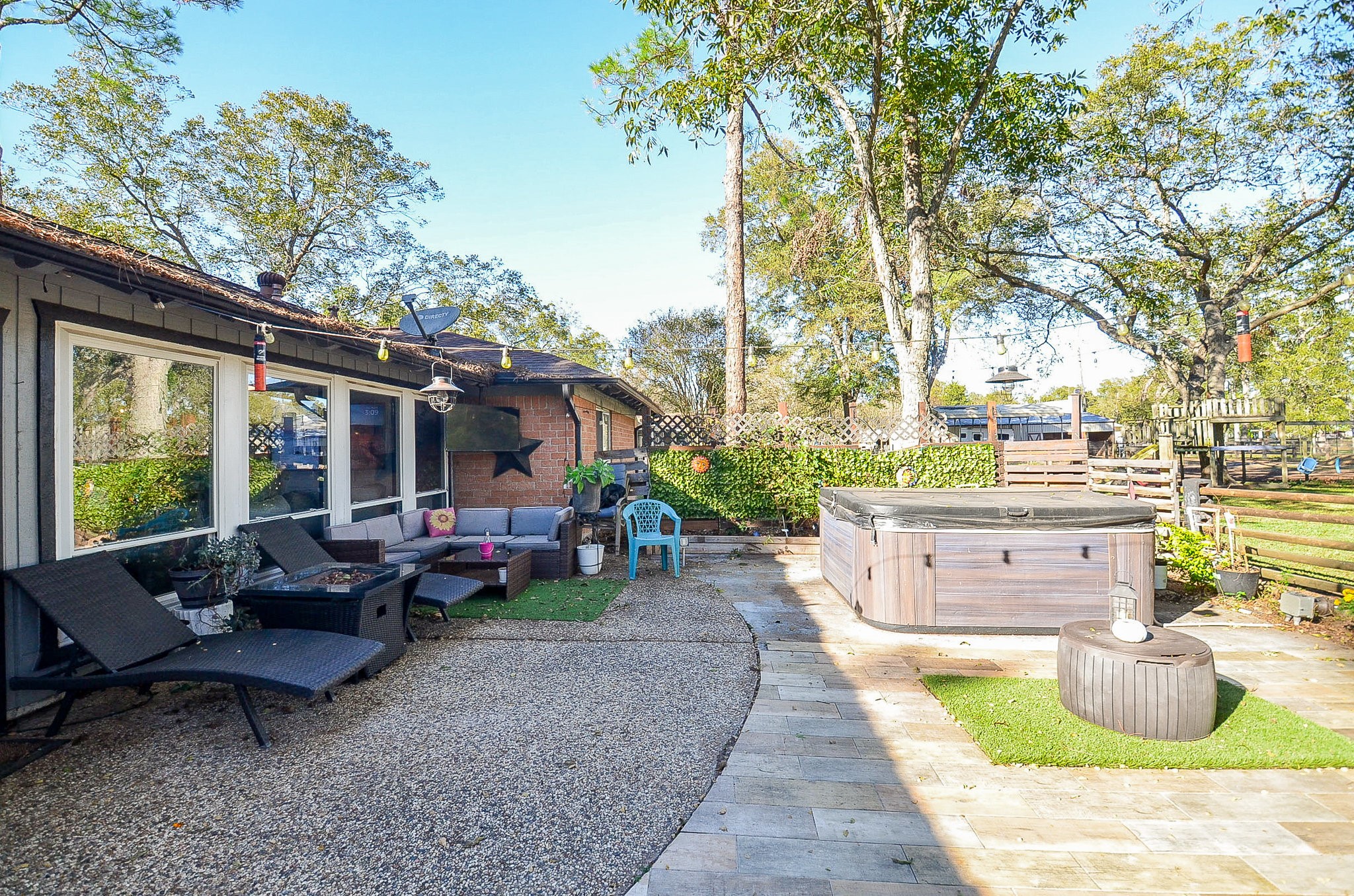 720 Surrey Drive Simonton, TX 77485 - Photo 25 of 34 a view of outdoor space yard fire pit and patio