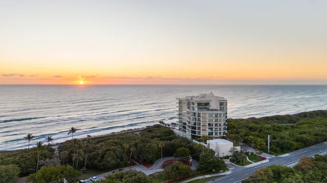 a view of ocean and mountain