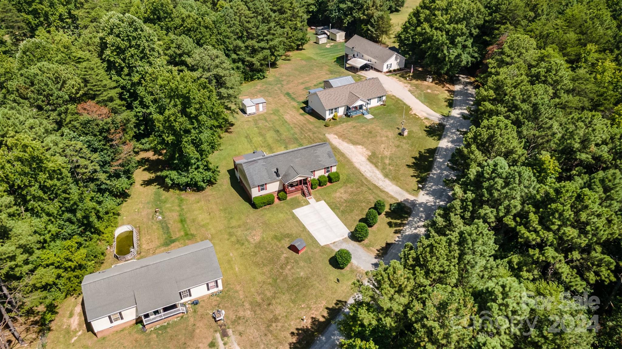 408 Rhea Road York, SC 29745 - Photo 32 of 34 an aerial view of house with yard swimming pool and outdoor seating