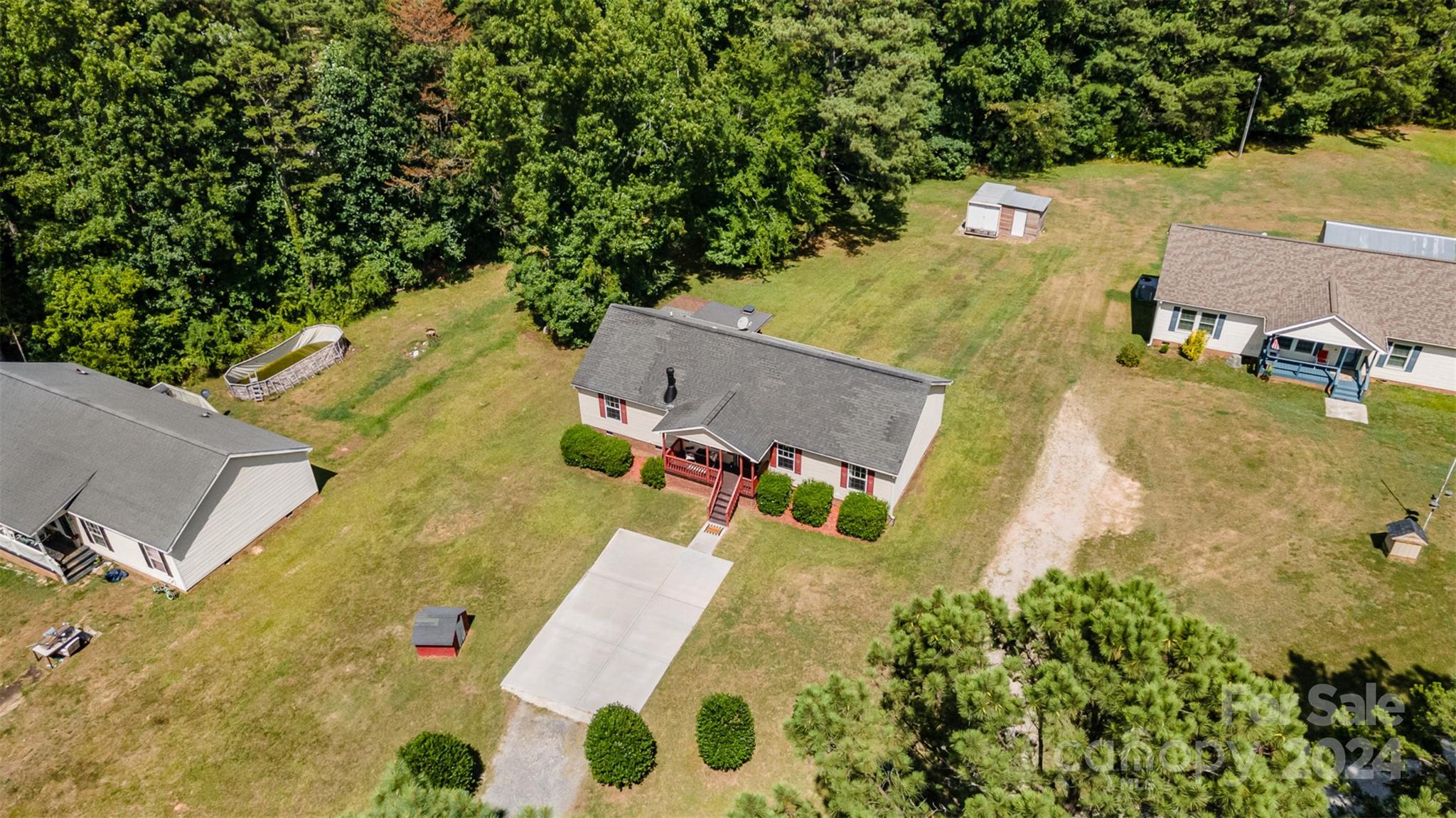 408 Rhea Road York, SC 29745 - Photo 34 of 34 an aerial view of residential house with swimming pool