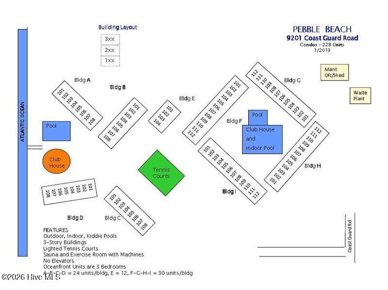 9201 Coast Guard Road, Unit F302 Emerald Isle, NC 28594 - Photo 27 of 27 Map of Pebble Beach
