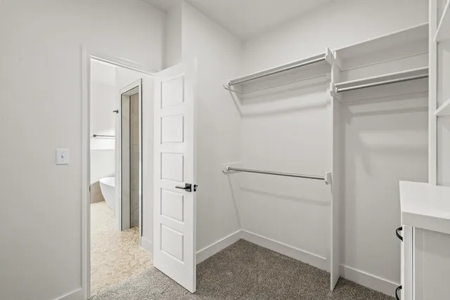 a view of closet area