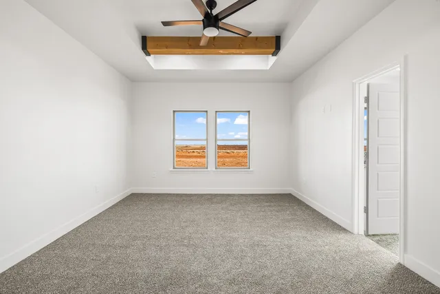 an empty room with a window