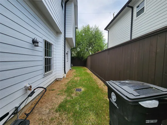 a backyard of a house
