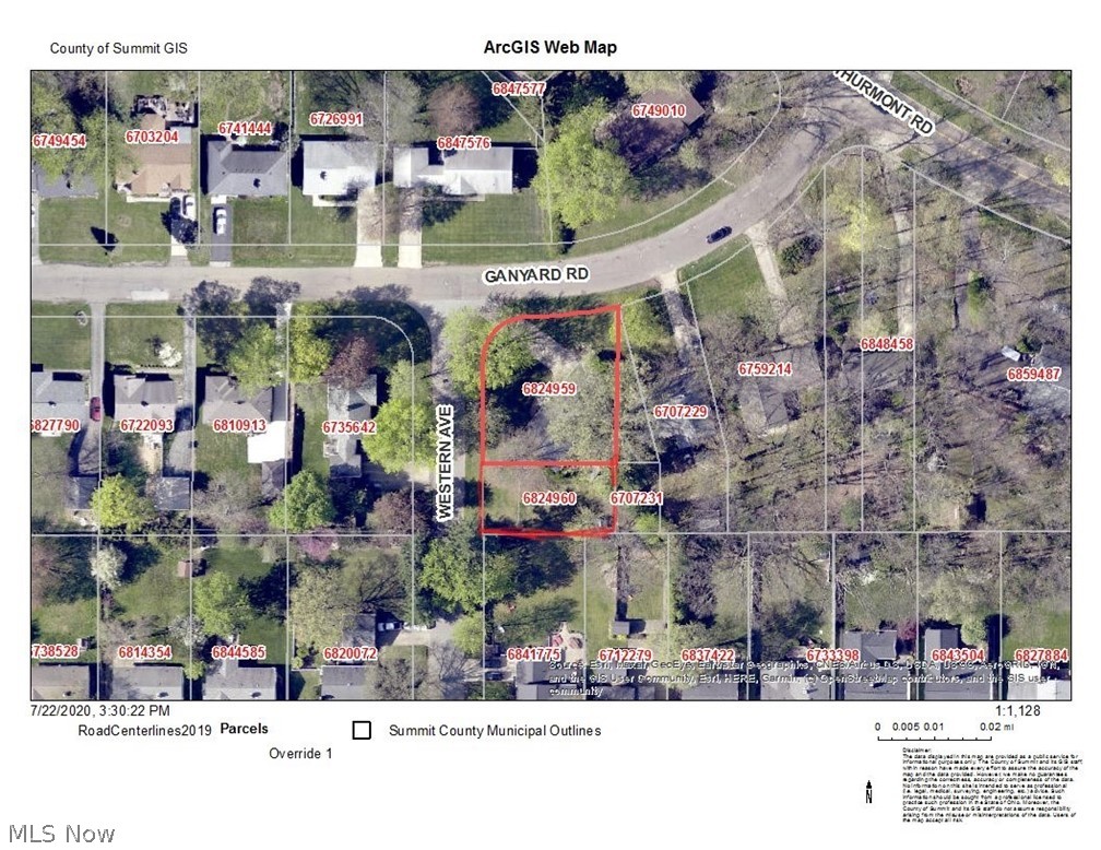 1832 Ganyard Road Akron, OH 44313 - Photo 23 of 23 This diagram shows both parcels outlined in red.