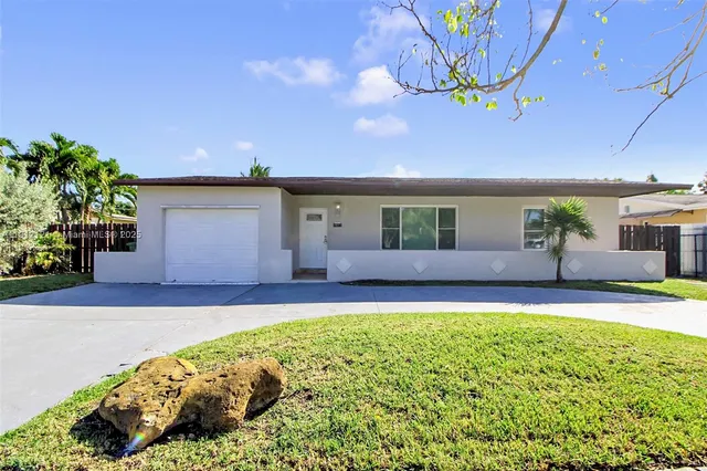 a house view with a backyard space
