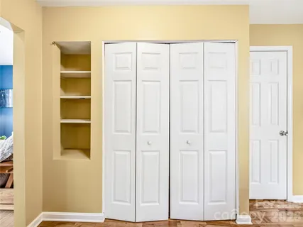 a view of a closet area