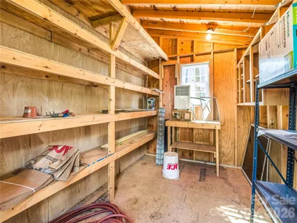 a view of storage and utility room