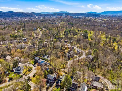 a view of city and mountain