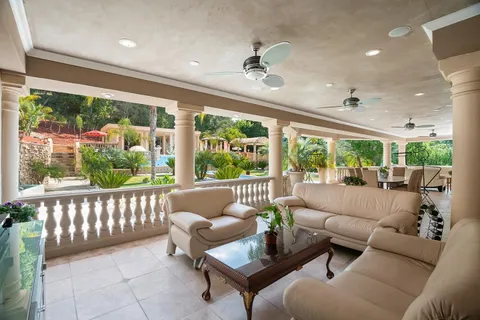 a view of backyard with green space