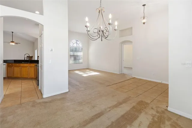 a view of kitchen and living room
