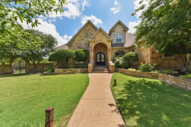 a house view with a garden space