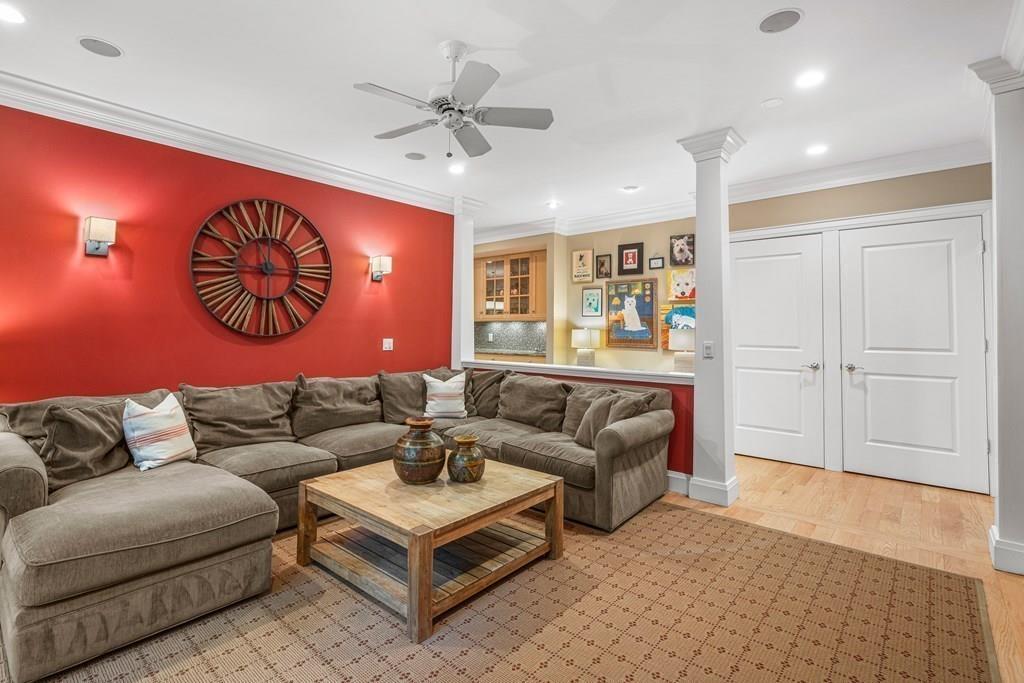 150 Wellesley Street Weston, MA 02493 - Photo 13 of 31 a living room with furniture and a ceiling fan