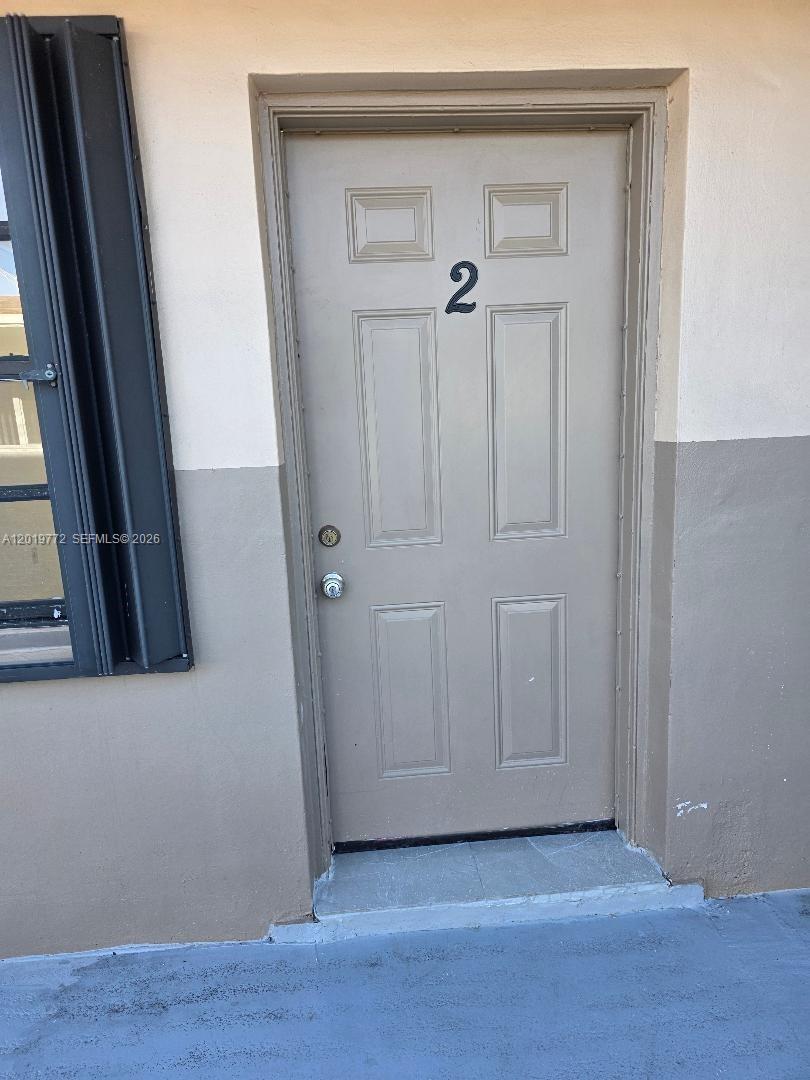 a view of an entryway door