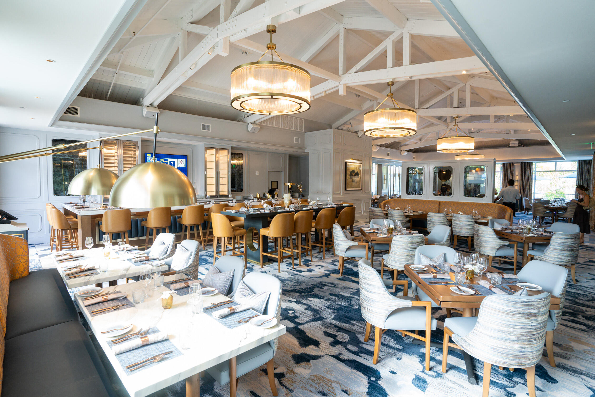 20155 Boca W Drive, Unit C205 Boca Raton, FL 33434 - Photo 82 of 122 a living room with lots of furniture and a chandelier