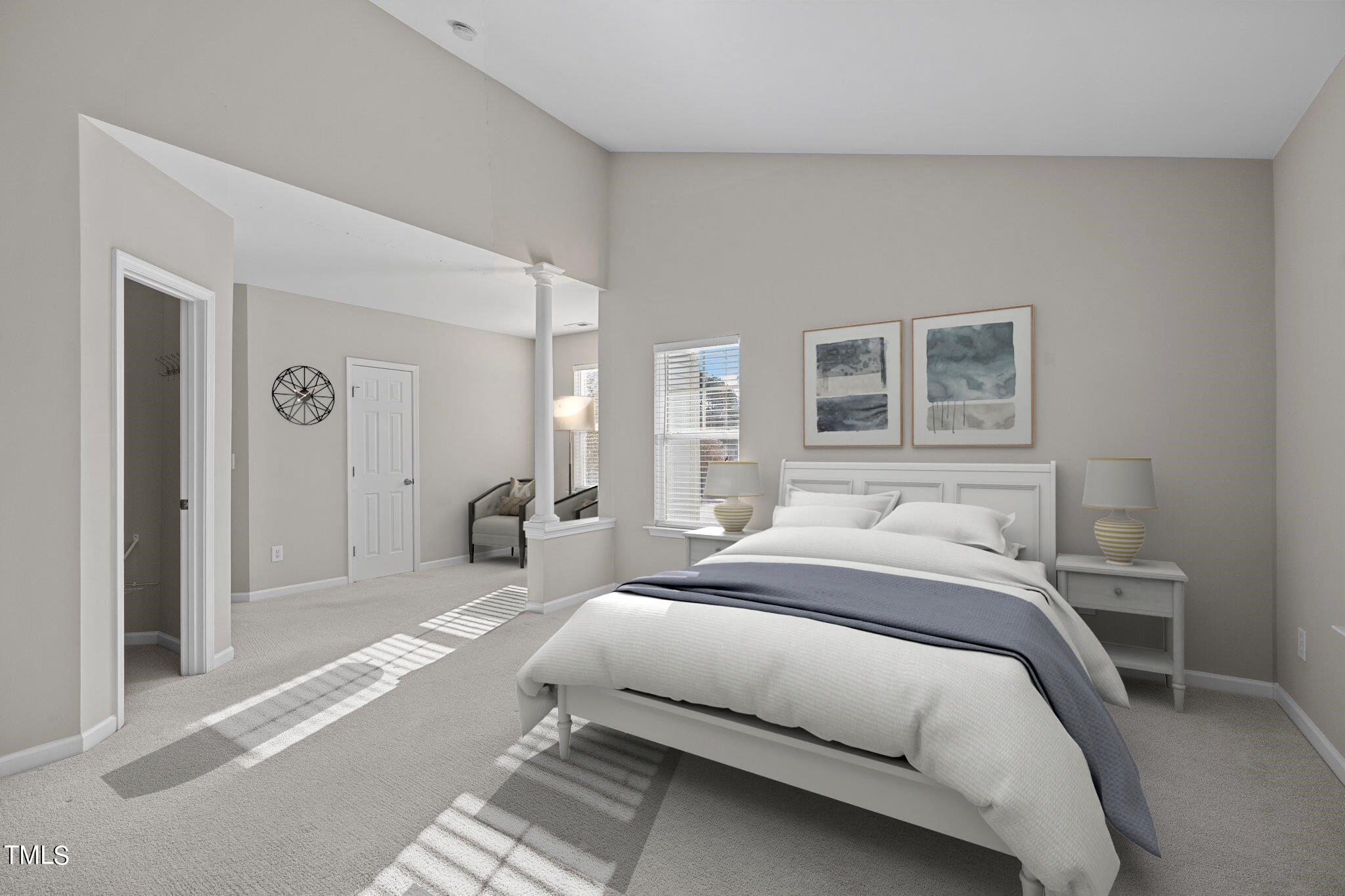 6705 Morgantown Street Raleigh, NC 27616 - Photo 23 of 40 a bedroom with a bed a couch and a window