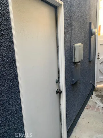 a view of a room with storage