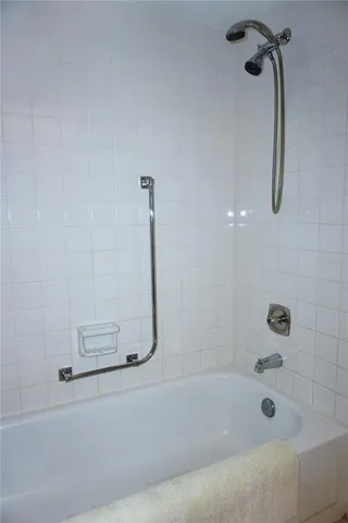 a bathroom with a bath tub and a shower