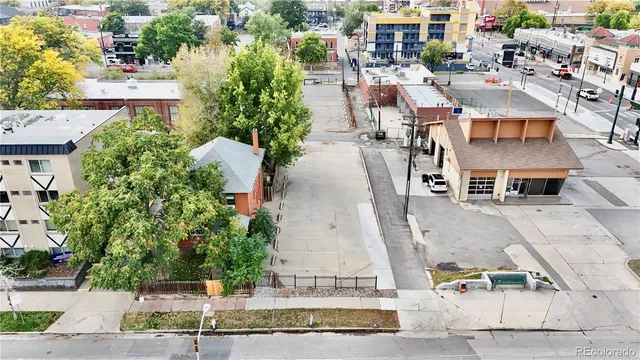 a aerial view of a city