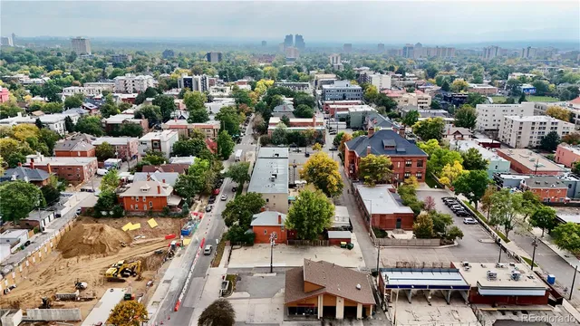 an aerial view of multiple house