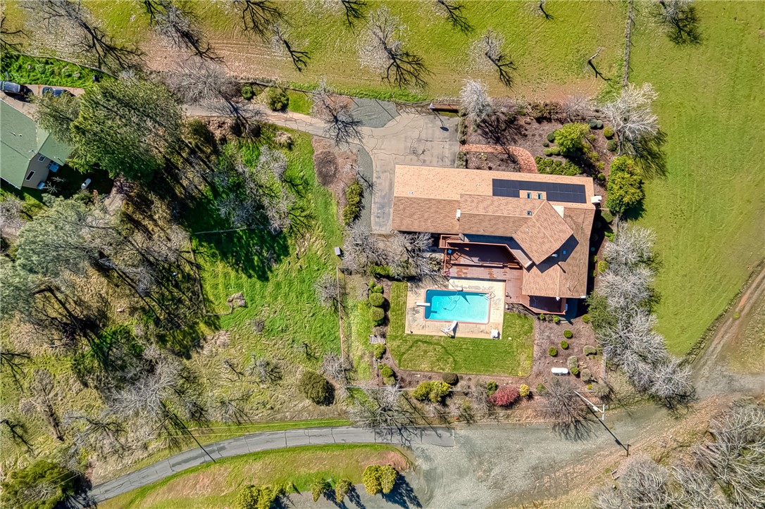 6535 Highland Springs Road Lakeport, CA 95453 - Photo 35 of 75 an aerial view of a house with a swimming pool