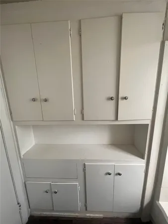 a view of white cabinets