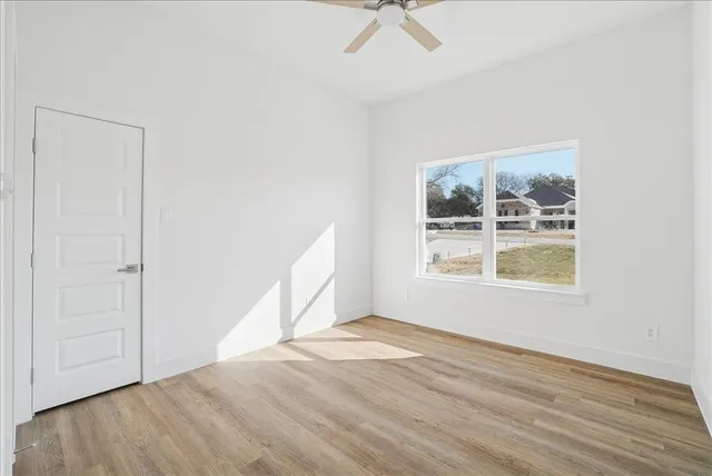 an empty room with a window