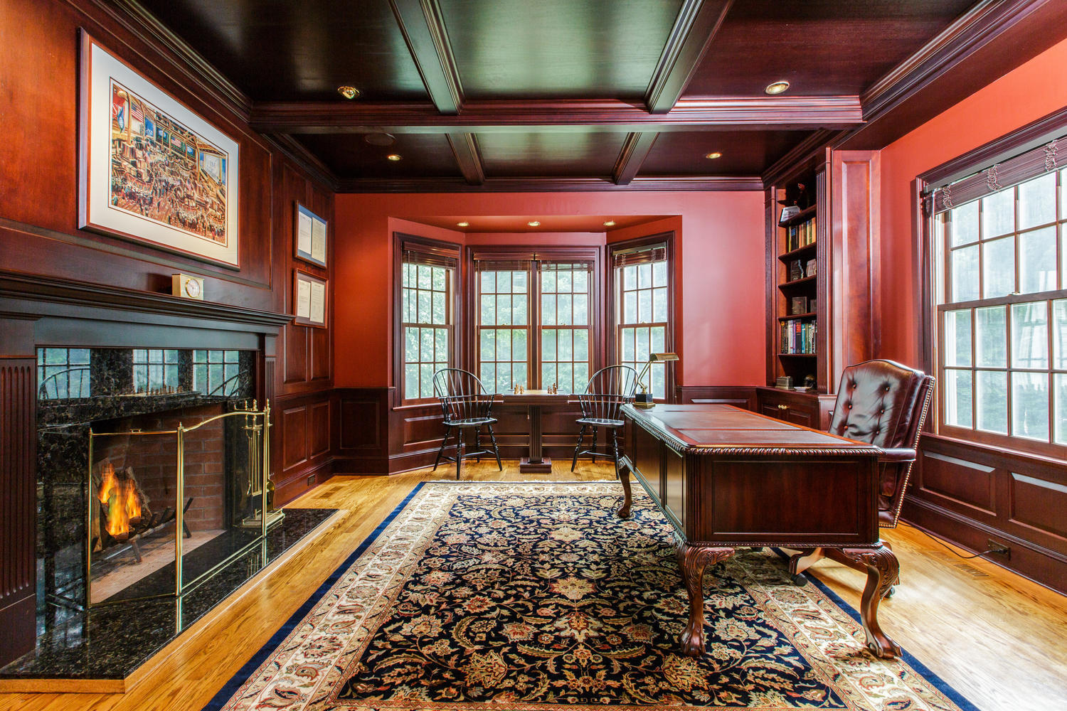 881 Valley Road New Canaan, CT 06840 - Photo 13 of 37 a living room with furniture fireplace and flat screen tv