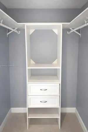 a close view of closet