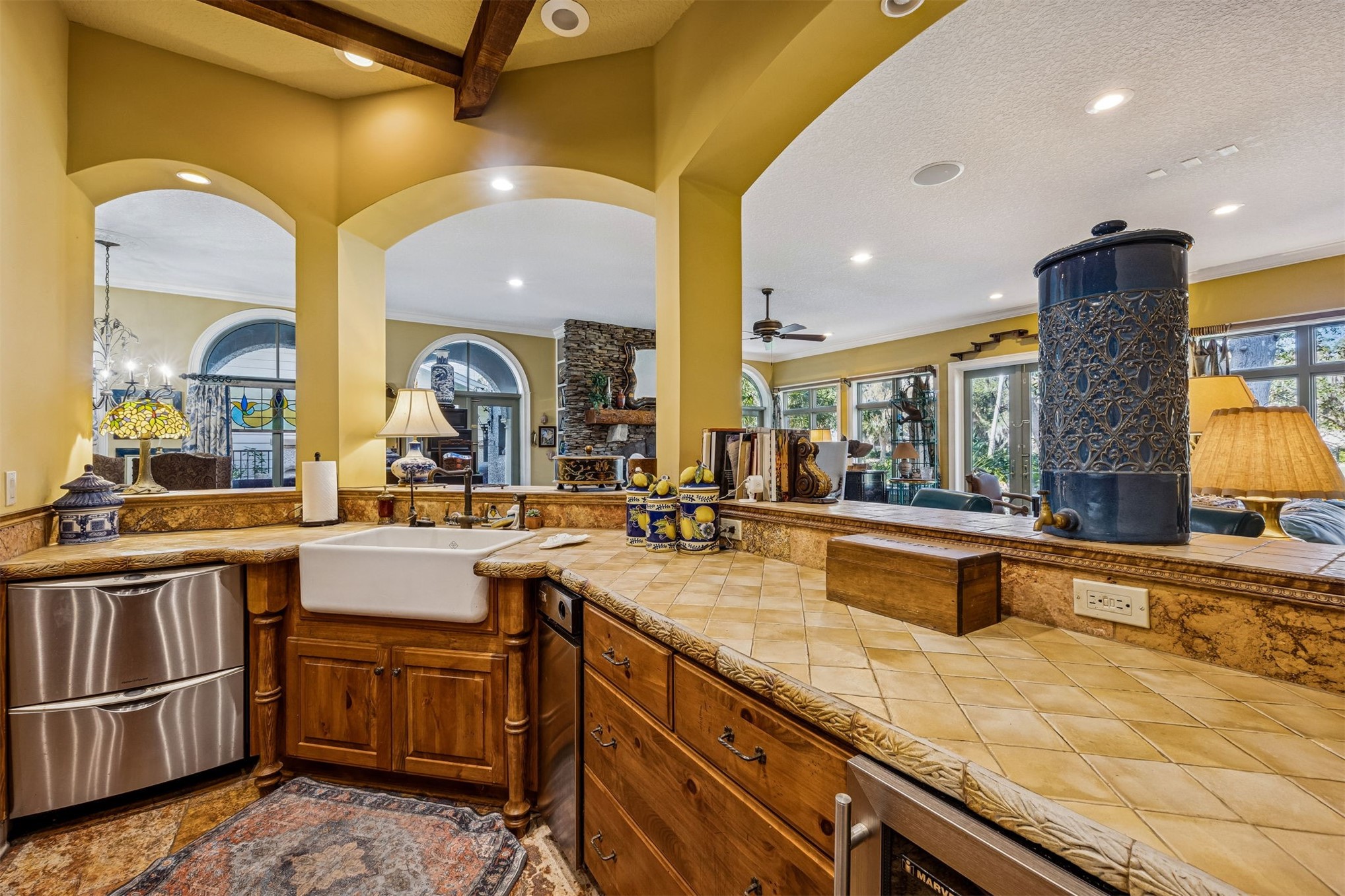 39 Marsh Creek Road Fernandina Beach, FL 32034 - Photo 51 of 78 a kitchen with stainless steel appliances granite countertop a sink and cabinets