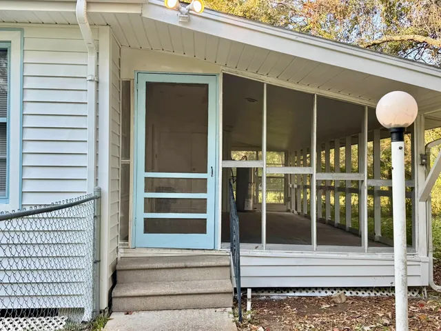 a front view of a house with a window