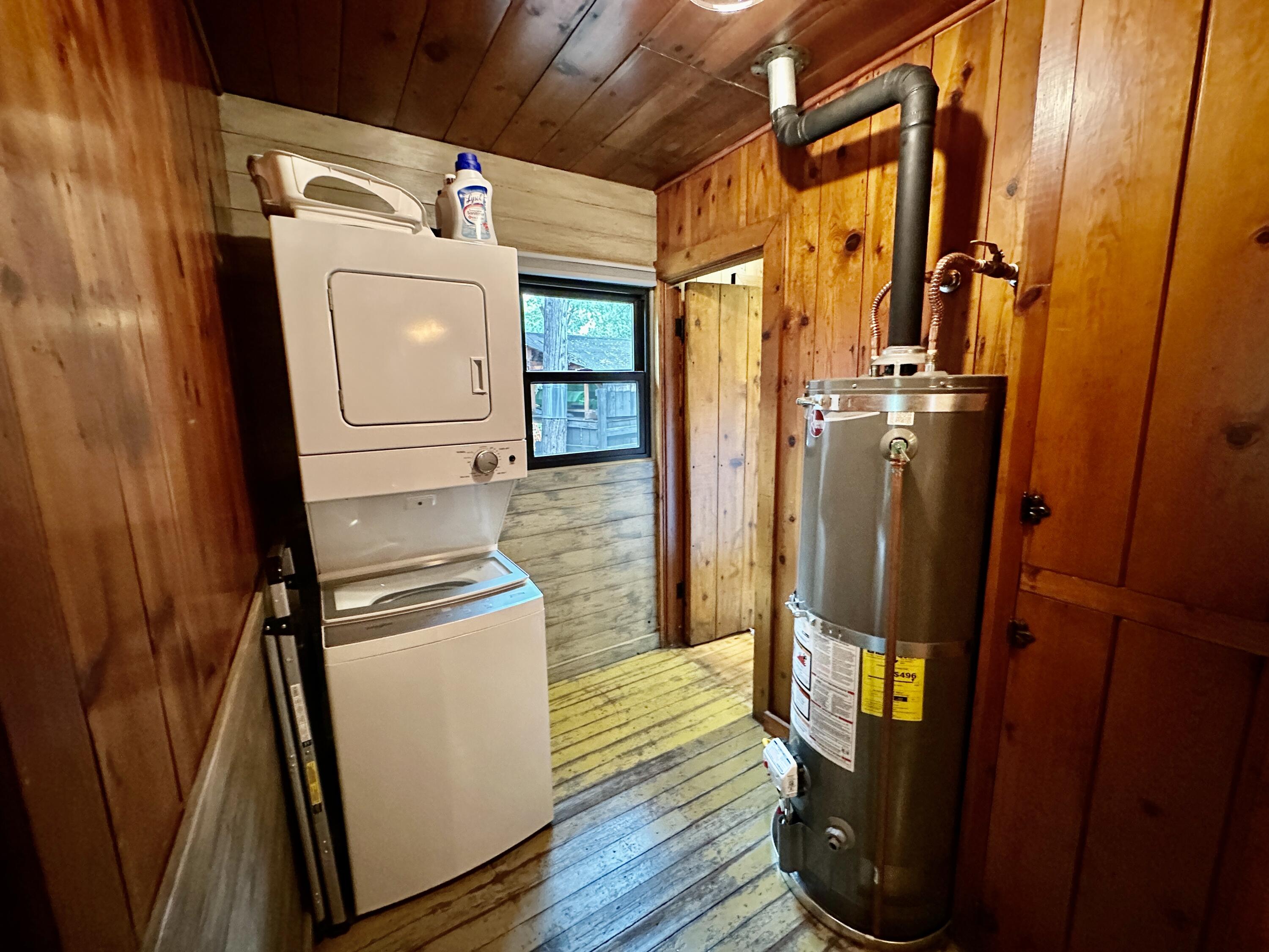 53765 Idyllwild Road Idyllwild, CA 92549 - Photo 32 of 43 a view of a storage and utility room with washer and dryer