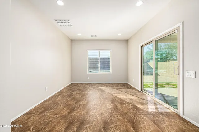 an empty room with a window