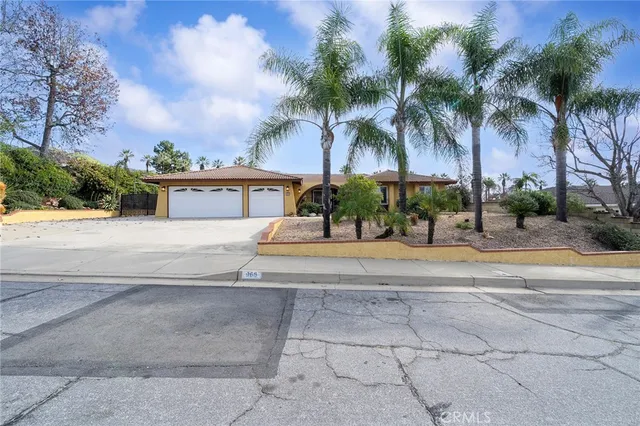 a view of house with outdoor space and palm tree