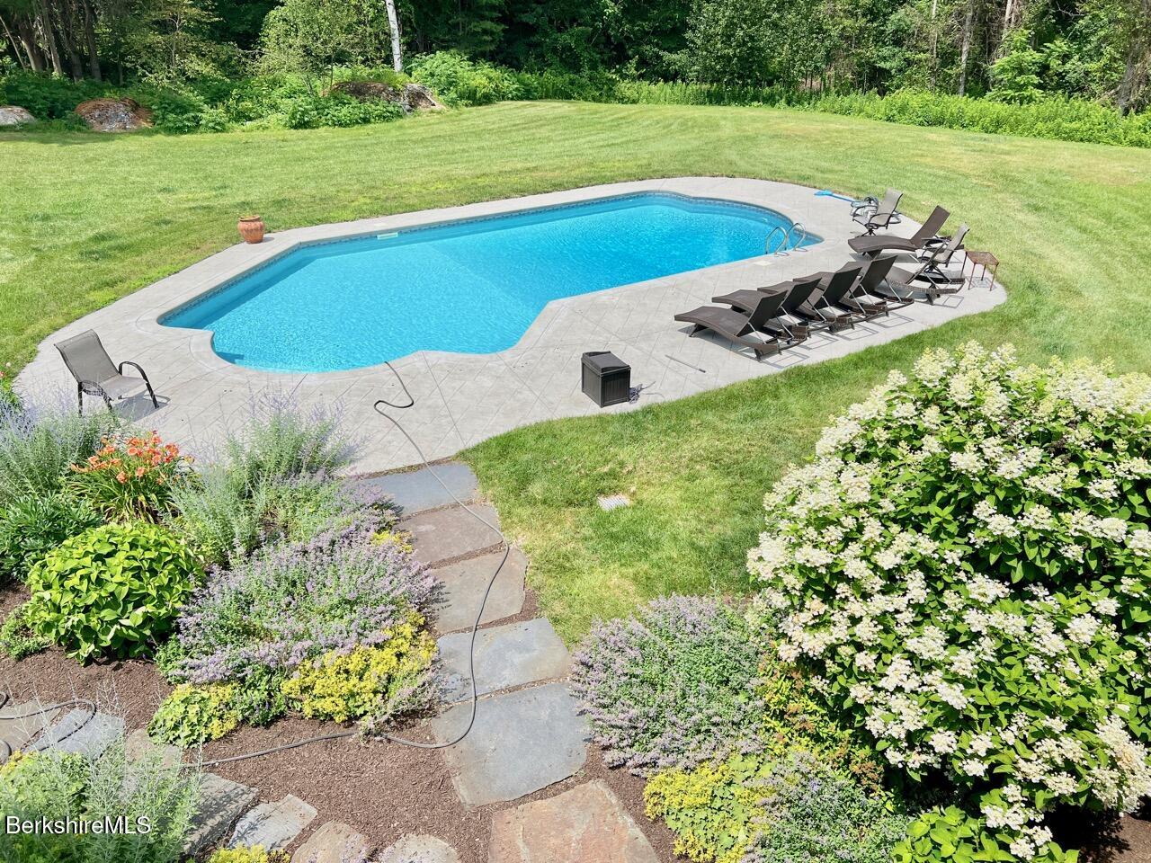 121 East Dugway Road Lenox, MA 01240 - Photo 33 of 45 Pool View from Rear porch