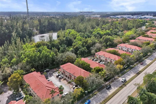 a view of a lot of flower and trees