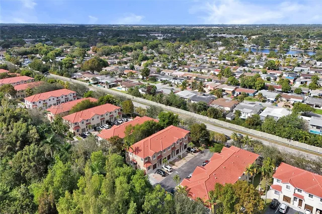 an aerial view of a city