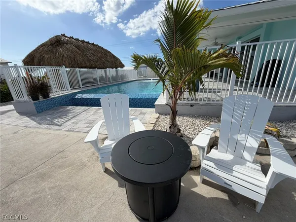 a view of a house with patio