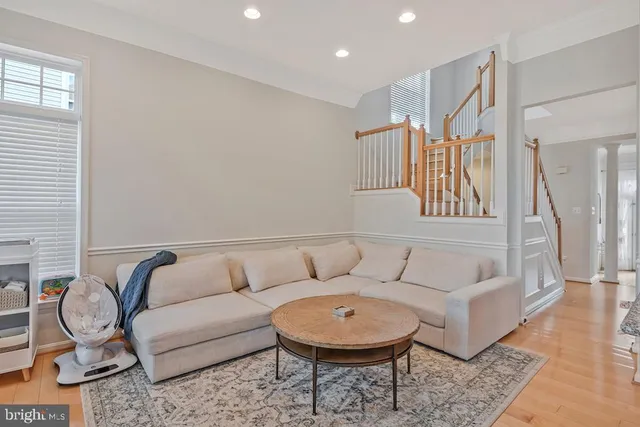 a living room with furniture and a couch