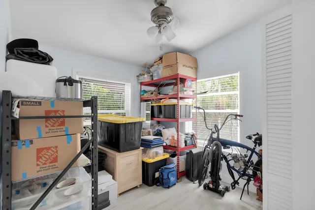 a room with storage and utility