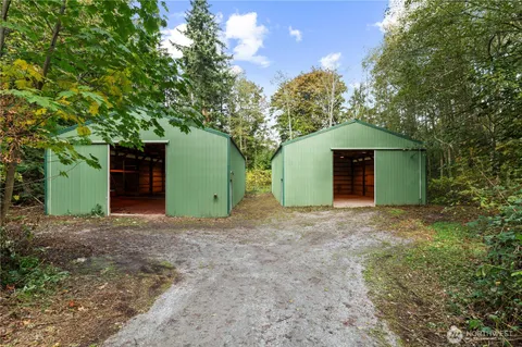 a house with trees in front of it