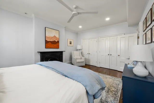 a bedroom with bed and window